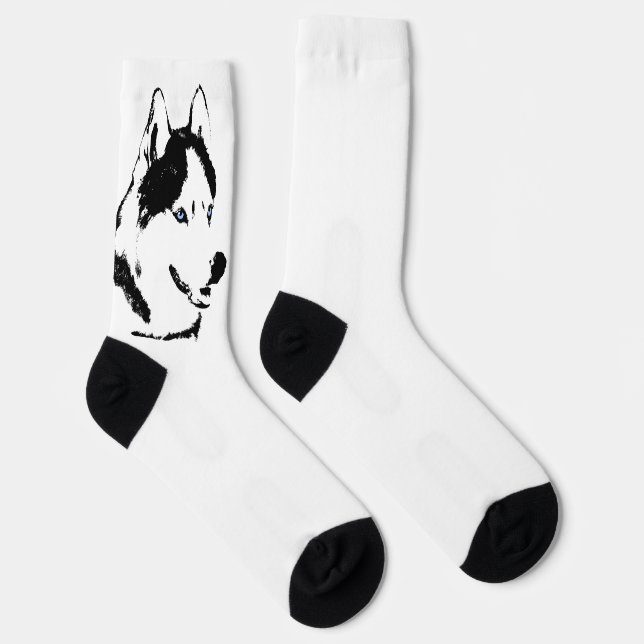 Siberian Husky Socks Husky Dog Socks Customize Socken (Rechts)