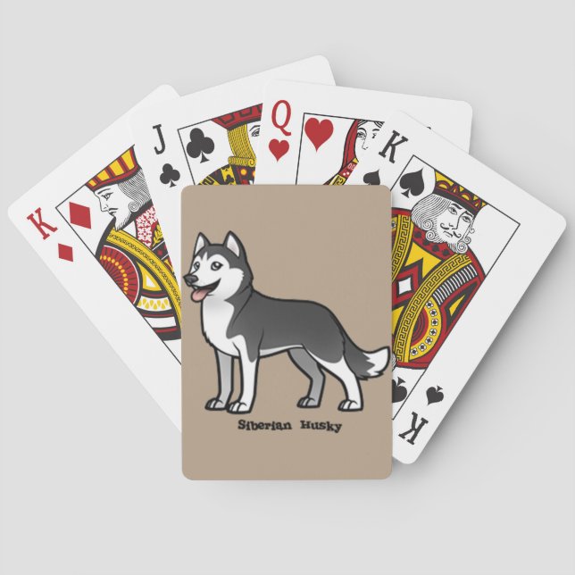 Siberian Husky Spielkarten (Rückseite)