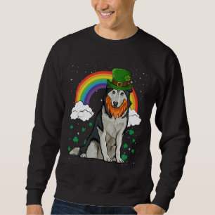 Siberian Husky St Patricks Day Leprechaun Sweatshirt