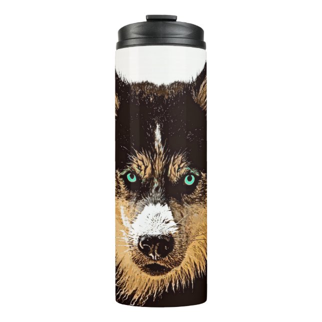 Siberian Husky Thermal Tumbler Thermosbecher (Vorderseite)