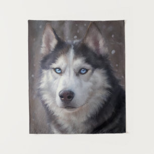 Siberian Husky Wandteppich