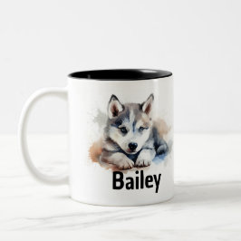 Siberian Husky Watercolor Tasse