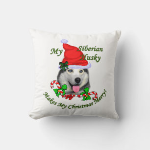Siberian Husky Weihnachten Kissen
