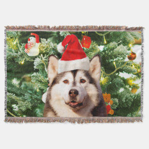 Siberian Husky Weihnachtsbaum Ornamente Schneemann Decke