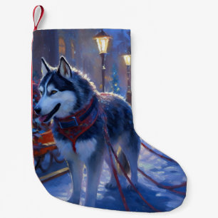 Siberian Husky Weihnachtssaison Kleiner Weihnachtsstrumpf