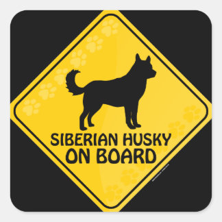 Siberian Husky Xing Quadratischer Aufkleber