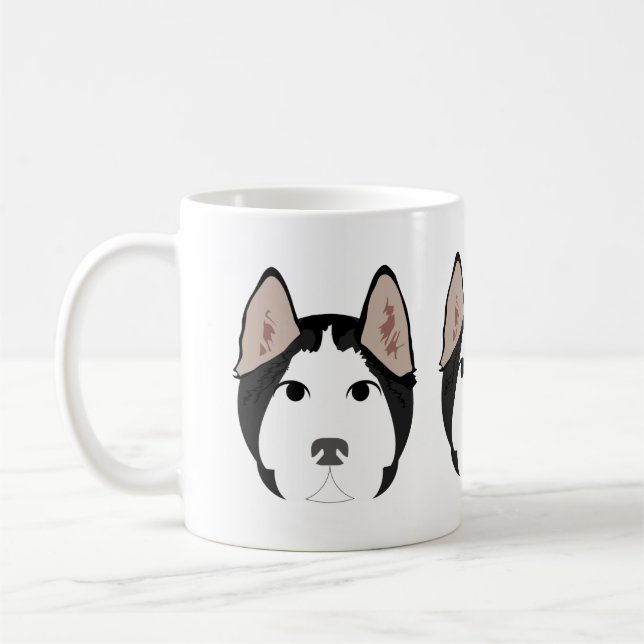 Siberian Husky zur Tasse (Links)