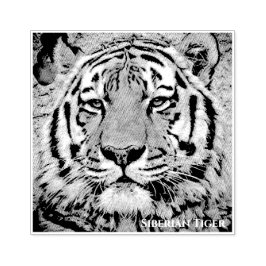 Siberian Tiger ラバースタンプ Gummistempel