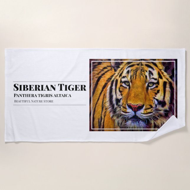 Siberian Tiger [Beach Towel] Strandtuch (Vorderseite)