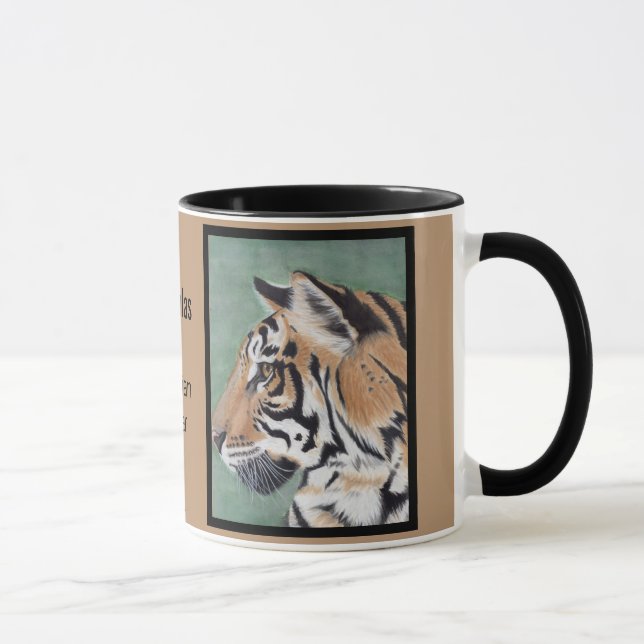 Sibérie Tiger Personnaliser NOM Coffee Mug Cup (Droite)