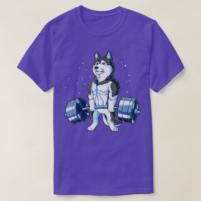 Siberisch Husky Weightlift Funny Deadlift Männer F T-Shirt (Design vorne)