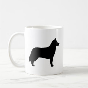 Siberische Husky Hund Silhouetten Kaffeetasse