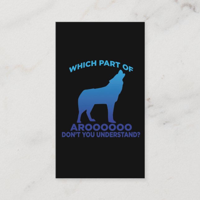 Siberische Husky Winterhund-Howling-Wolf-Silhouett Visitenkarte (Vorderseite)