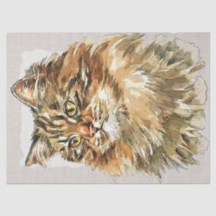 Siberische Katzen-Wasserfarbe Seidenpapier