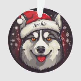 Siberischer Husky Custom Weihnachtsdekoration Ornament