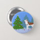 Siberischer Husky dekoriert Weihnachtsbaum - Wald Button (Vorne & Hinten)