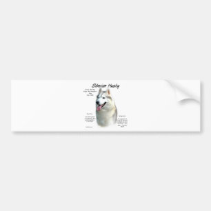 Siberischer Husky-Geschichtsentwurf Autoaufkleber