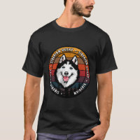 Siberischer Husky gestörter Sonnenuntergang Retro-