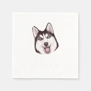 Siberischer Husky Head Hunde Rasse Tierfütterung L Serviette
