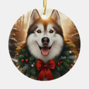 Siberischer Husky Holiday Ornament