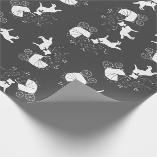 Siberischer Husky-Hund-Baby-Dusche Welpe Gray Geschenkpapier