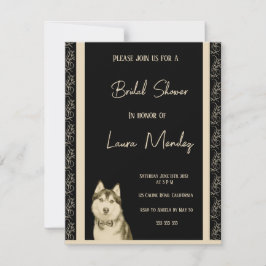 Siberischer Husky Hund Bridal Dusche Einladung