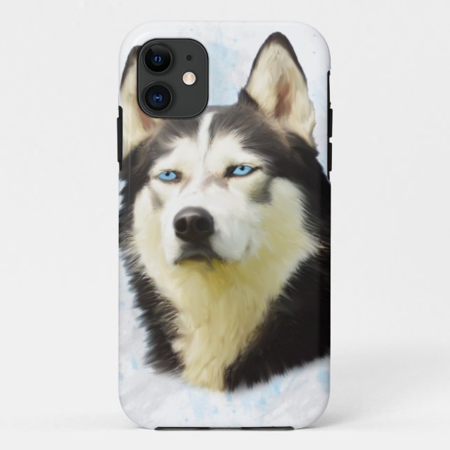 Siberischer Husky Hund Farbe Farbe Farbe Malerei Case-Mate iPhone Hülle (Rückseite)
