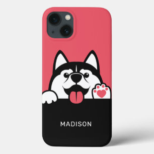 Siberischer Husky individuelle Name und Farbtelefo Case-Mate iPhone Hülle