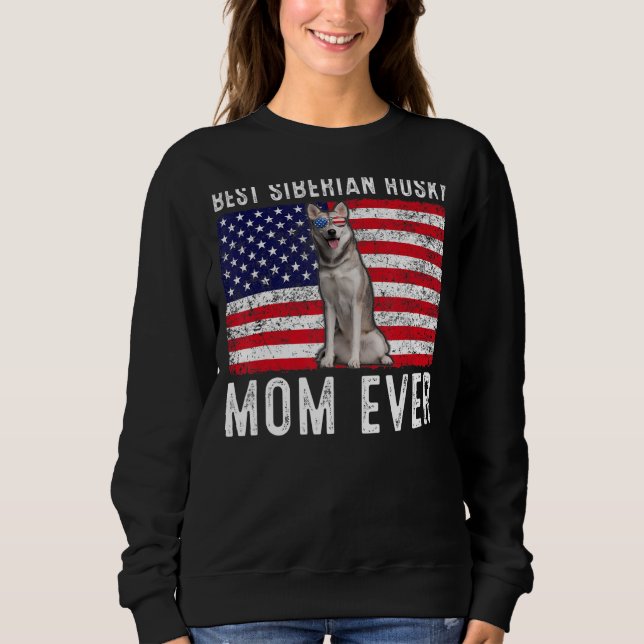 Siberischer Husky Mama USA - Eigentümer des amerik Sweatshirt (Vorderseite)