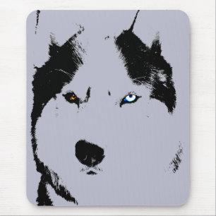 Siberischer Husky Mousepad gibt Malamute Schlitten