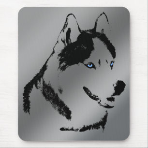Siberischer Husky Mousepad gibt Malamute Schlitten