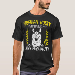Siberischer Husky pflegt meinen sonnigen Hund T-Shirt