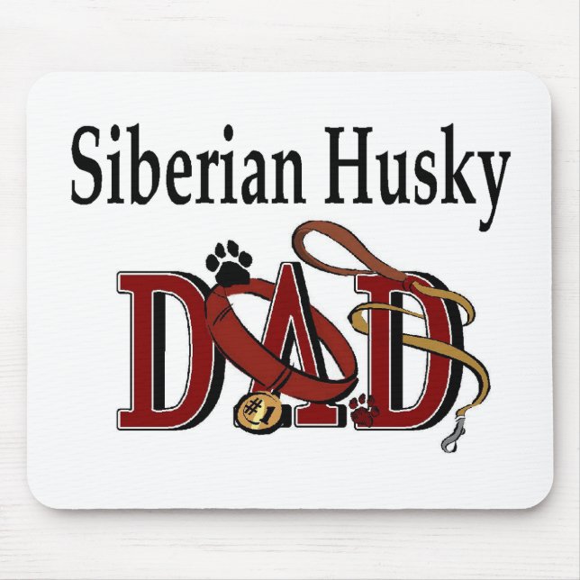 Siberischer Husky-Vater Mousepad (Vorne)