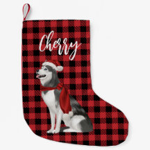 Siberischer Husky Weihnachtsfest-Strumpf