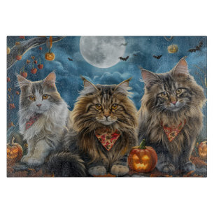Siberischer Katze Halloween Spooky Schneidebrett