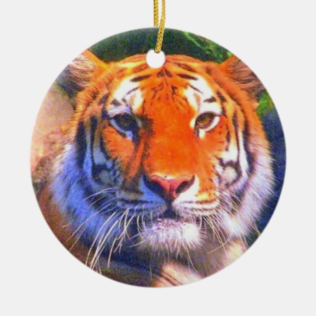 Siberischer Tiger Keramik Ornament (Vorne)