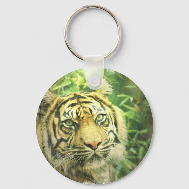 Siberischer Tiger-Schlüsselanhänger Schlüsselanhänger (Vorderseite)