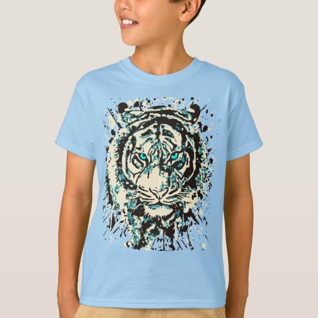 Siberischer Tiger-T - Shirt | Farbiger Tiger-T - S (Vorderseite)