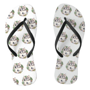 Siberischer Weihnachtsmann Weihnachtsmann Flip Flops