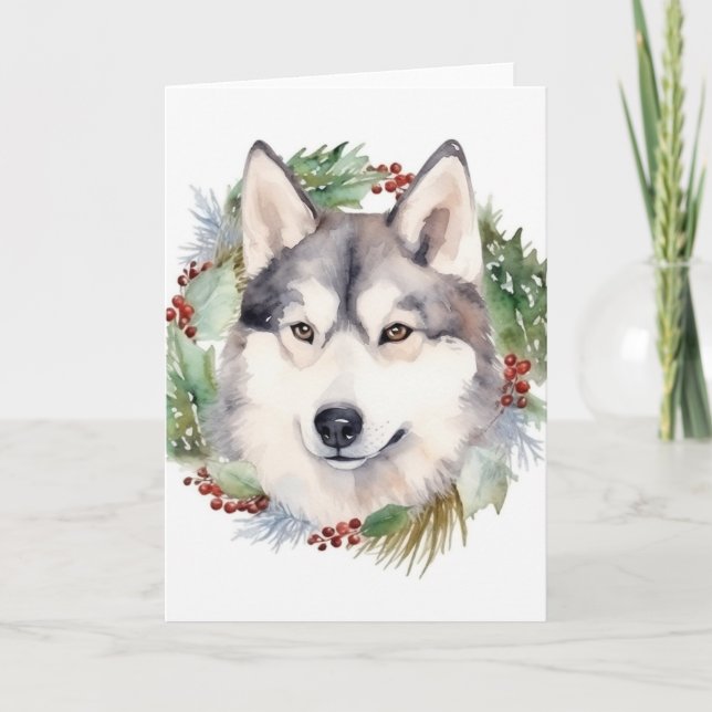 Siberischer Weihnachtsmann Weihnachtsmann Karte (Vorderseite)