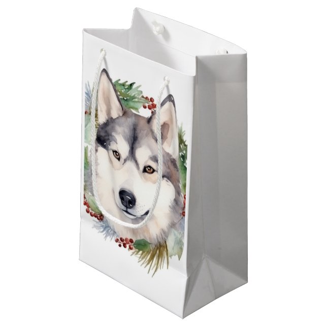 Siberischer Weihnachtsmann Weihnachtsmann Kleine Geschenktüte (Vorderseite Schrägansicht)
