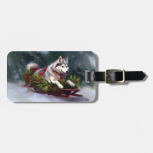 Siberischer Weihnachtsschnee Gepäckanhänger