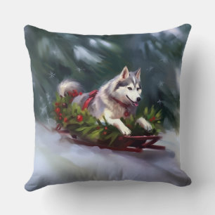 Siberischer Weihnachtsschnee Kissen