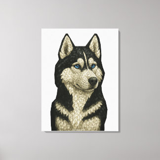 Sibirian Husky-Edelstein Leinwanddruck