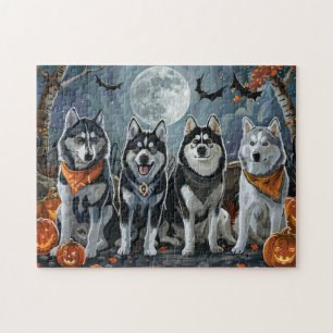 Sibirian Husky Halloween Gruselig 