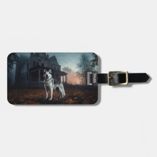 Sibirian Husky Halloween Gruselig Gepäckanhänger