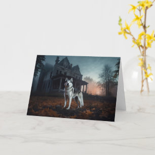 Sibirian Husky Halloween Gruselig Karte