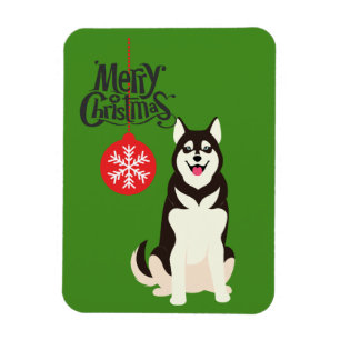 Sibirian Husky Weihnachten Magnet
