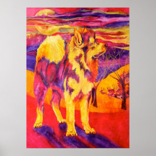Sibirien Husky Animal Lovers Canvas Print Poster