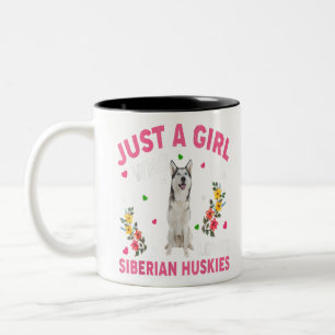 Sibirien Husky Lover Nur ein Mädchen, das Sibirien Zweifarbige Tasse